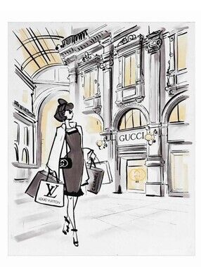 At Home Luxury Shopping Trip Wooden Wall Decor